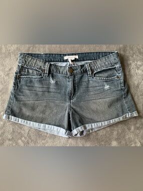 BCBGeneration Denim Roll-Hem Women's Shorts - Gray Wash/Blue Metal